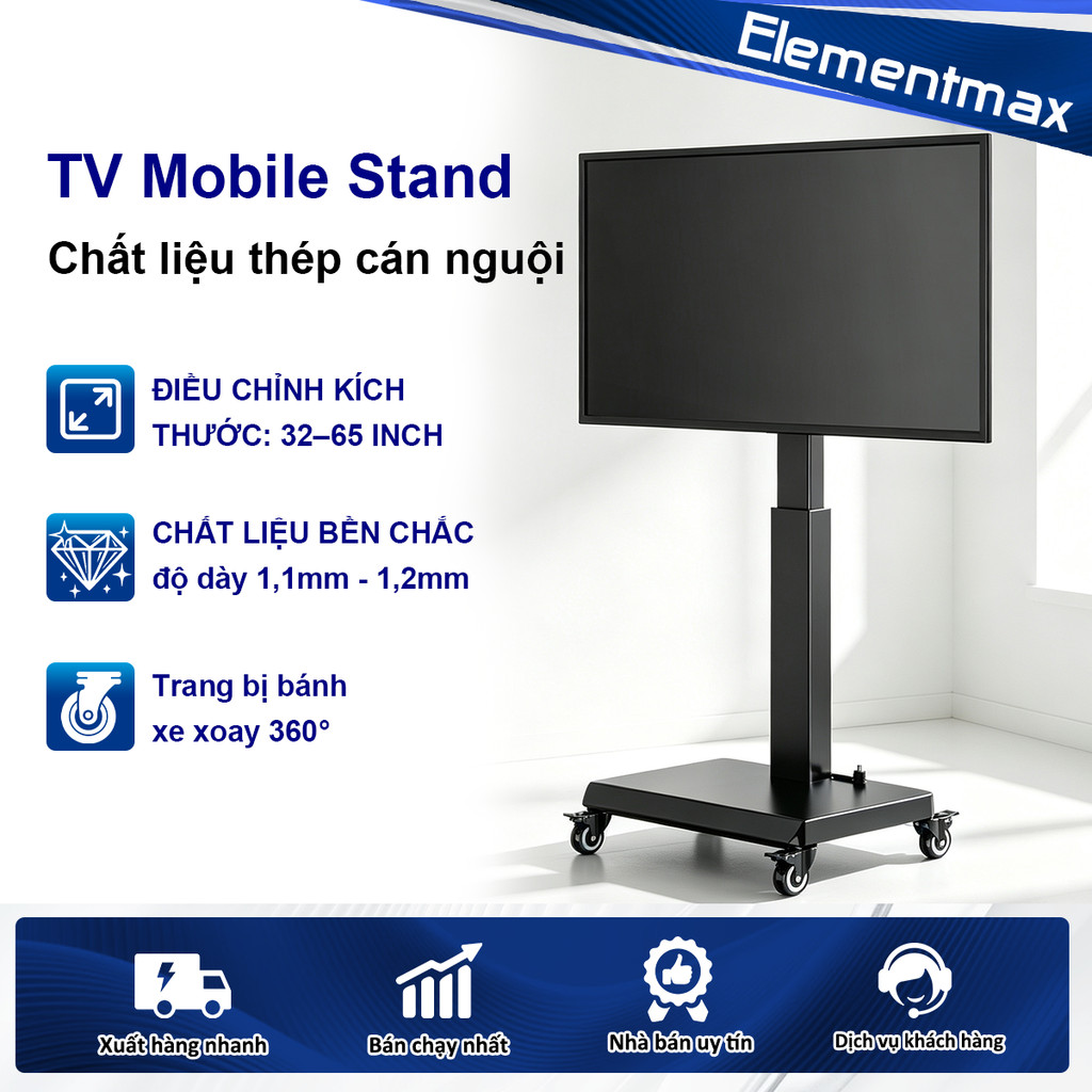 32-65 Inch Giá Treo TV Di Động Giá Treo Tivi Di động Xoay Giá Treo Tv Dành Cho Phòng Họp Chính Hãng