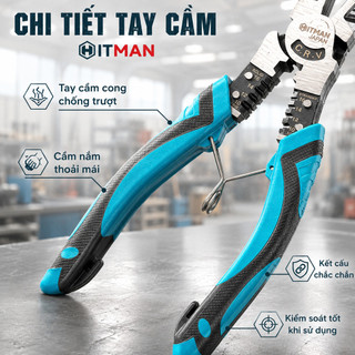 Kìm HITMAN Đa Năng 8-9inch – Dụng Cụ Sửa Chữa Tiện Lợi Cho Thợ & Gia Đình, Dài 20-22cm
