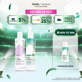 Bộ Chai DDVS Phụ Nữ Lactacyd Cool Sensation 250ml + Lactacyd Soft & Silky 250ml