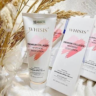 Kem Dưỡng Thể Trắng Da WHISIS Chống Nắng - Premium Collagen Whitening Body Lotion 200ml