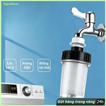 Bộ lọc nước trước hiệu quả lọc nước cho vòi và máy giặt màu trắng mẫu W6 lõi bông PP bộ lọc nước, vòi nước, máy giặt