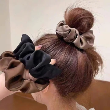 Scrunchies lụa cột tóc màu pastel trơn cao cấp Aminta- Dây buộc tóc scrunchie set dễ thương sang trọng