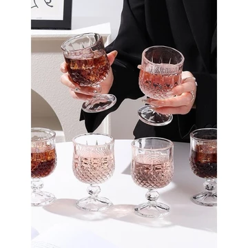 Cốc thủy tinh màu đỏ kim cương Cốc rượu sâm panh Thủy tinh Whisky Thủy tinh Thủy tinh Thủy tinh