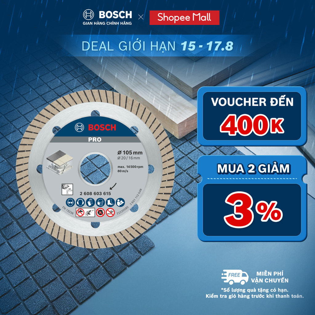 Đá cắt kim cương Bosch Turbo