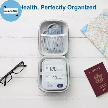 Onemetertomj Hộp Bảo Vệ Cứng Cho Máy Đo Huyết Áp Chống Nước Chống Rơi Túi Đựng Di Động Cho Gia Đình Sử Dụng Ngoài Trời EN