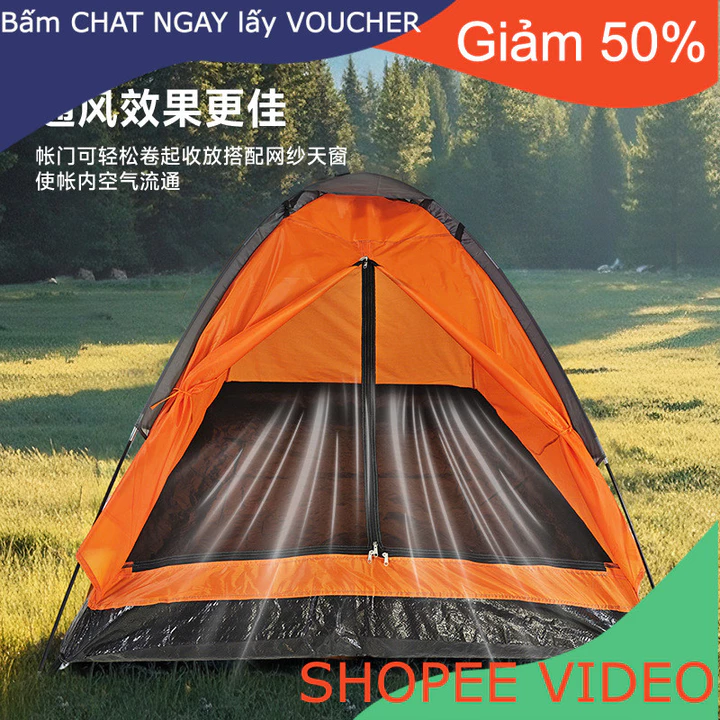Lều cắm trại ngoài trời dành cho hai , đồ dùng cắm trại bãi biển, lều cắm trại một lớp cho 3-4 người – 4