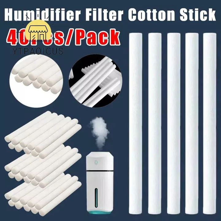 YURUYI 40 Miếng bọt biển thay thế bộ lọc tạo độ ẩm, miếng bọt biển tạo độ ẩm 8mm lõi Swab, miếng bọt biển tạo độ ẩm không khí 80mm / 90mm / 100mm cho máy tạo độ ẩm USB Máy khuếch tán hương thơm