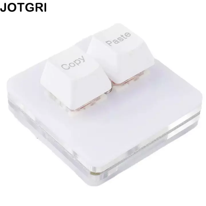 JOTGRI Copy Paste Bàn Phím, Mini Acrylic Tùy Chỉnh Mini 2 Phím Bàn Phím, Phụ Kiện Bàn Phím Bàn Phím Phím Cơ Giao Diện Type-c 2 Phím Bàn Phím Mini Văn Phòng