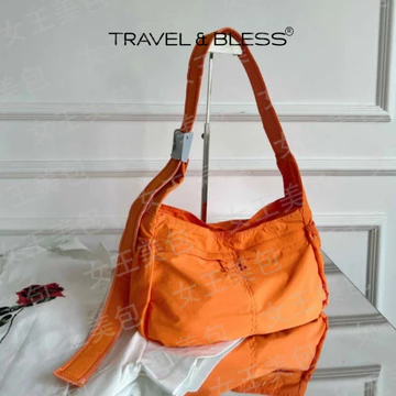 Women's Nylon Shoulder Bag – Water-Resistant, for Travel