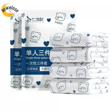 Bộ chăn ga gối dùng một lần KOWELOSE, Bộ chăn ga gối ba mảnh bằng vải không dệt Bộ chăn ga gối không dệt, Chất liệu dày Bộ chăn ga gối khách sạn cỡ lớn chống bẩn