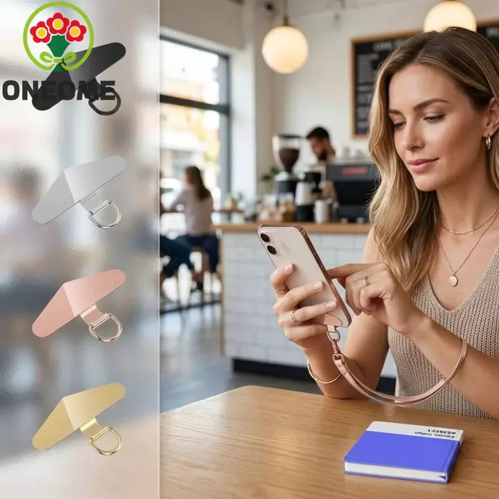 ONEOME 5 Chiếc Khóa Dây Điện Thoại, Đầu Nối Dây Điện Thoại Chắc Chắn Mịn, Phụ Kiện Dây Điện Thoại Kim Loại Siêu Mỏng Đa Năng Dây Buộc Tab Tất Cả Các Vỏ Điện Thoại