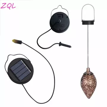 Đèn năng lượng mặt trời GLOBALO Thay thế, Đèn treo LED năng lượng mặt trời chạy bằng năng lượng mặt trời DIY, Đèn trắng màu đen chống nước ngoài trời Đèn trang trí năng lượng mặt trời Phụ kiện đèn năn