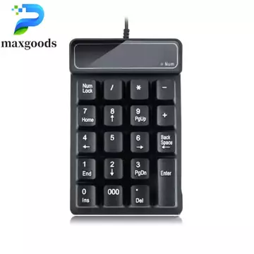 Bàn phím số không dây MAXGOODS 2.4G, Cảm giác cơ học 19 phím Bàn phím nhỏ Bluetooth, Bàn phím có dây Bàn phím số Mini USB di động chống nước