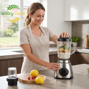 Máy xay sinh tố nước ép VALLEY LIMIT, Máy ép trái cây máy xay sinh tố 1,5 L đa chức năng, Vỏ thép không gỉ dung tích lớn hiệu quả EU / US / UK Máy xay sinh tố treo tường để sử dụng tại nhà