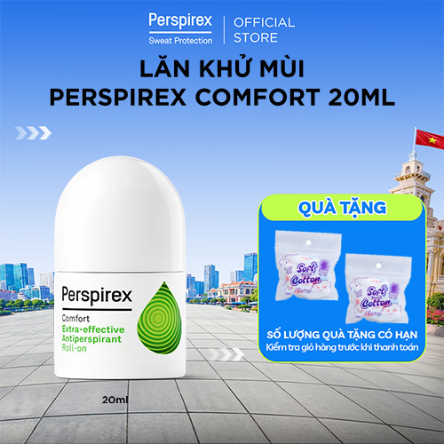 Lăn Khử Mùi Perspirex Comfort: Dành cho da nhạy cảm hoặc da thường ít đổ mồ hôi