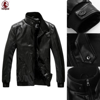 Áo khoác da nam Slim Punk Style Stand-Up Collar Zipper Cardigan Top