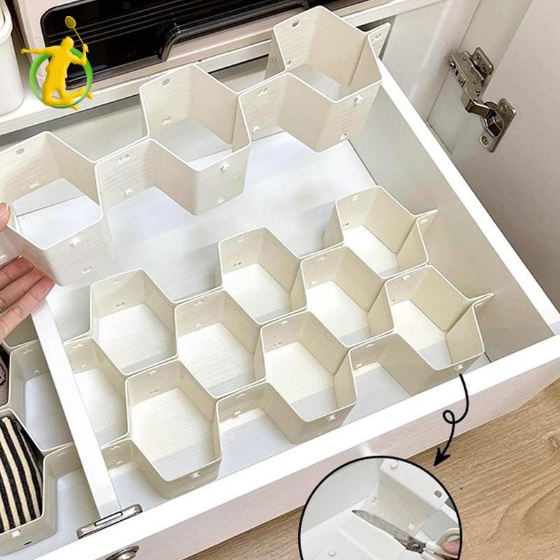 Tủ Phân Vùng Vỗ Hộp Bảo Quản DIY Lưới Tổ Ong Ngăn Kéo Chia Cho Phòng Ký Túc Xá Ngăn Kéo