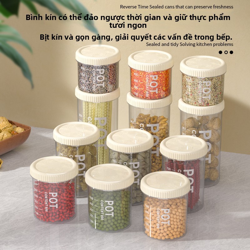 Dung Tích Lớn Thực Phẩm Khô Kín Bể Bảo Quản Chống Ẩm Tươi Giữ Nhà Bếp Bảo Quản Neat (Có Nhiều Kích Cỡ)