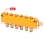 Khối đa dạng dầu bôi trơn YRBWD, 1 trong 6 Out 5 / 6 Way Nhà phân phối dầu bằng đồng thau, Chất liệu đồng thau Loại pít-tông có thể điều chỉnh Van phân phối pít-tông bôi trơn tập trung