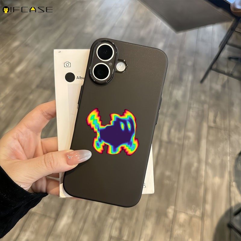 Dành Cho Meizu 21 Note 20 18 18X 17 16 Plus 16X 16S Note 16 Pro Luck 08 Ốp Điện Thoại Dễ Thương Ngộ nghĩnh Mèo Đáng Sợ Nhiều Màu Sắc Cầu Vồng Laser Hoạt Hình Đơn Giản Đen Mờ Vỏ Mềm Ốp Lưng