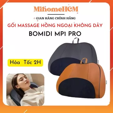 Gối Massage Hồng Ngoại Bomidi MP1 Pro,Hỗ trợ lưu thông máu với 6 tính năng, 3 mức độ massage và hồng ngoại