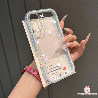 Ốp Lưng Cho Iphone 11 13 17 16 14 15 12 Pro Max Air XR XS X Max 16 15 14 Plus Đơn Giản Dreamy Butterfly Sang Trọng 2 Trong 1 Ốp Lưng