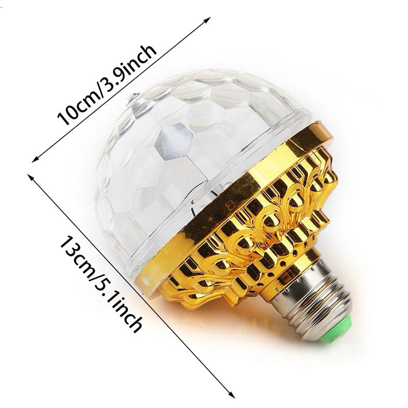 Đèn Led 7 Màu Cực Sáng, Đèn Led Tự Xoay 360 Độ Trang Trí Phòng Ngủ Quán Bar Sân Khấu Kèm Đui Cắm Tiện Dụng