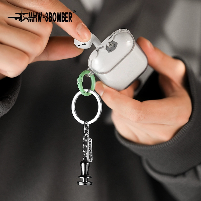 Cà Phê Móc Khóa Người Cà Phê Hàng Hóa Mini Kéo Hoa Xi Lanh Nhấp Nháy Bột Búa Tay Cầm Máy Bay Ném Bom MHW Mặt Dây Chuyền Kỷ Niệm