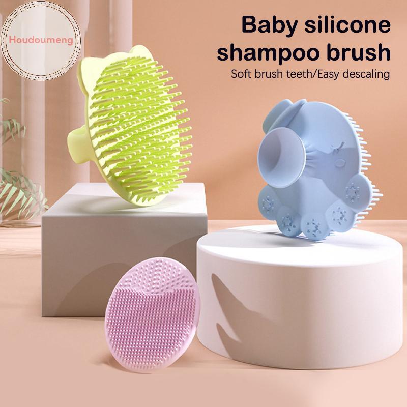 Hodou Silicone Dầu Gội Bàn Chải Cho Bé Sơ Sinh Tắm Silicon Mềm Trẻ Em Trẻ Em Tắm Bàn Chải Rửa Tóc Massage Bàn Chải Tắm VN