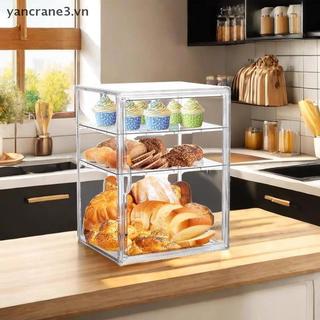 {YAN} Hộp trưng bày Acrylic chống bụi Cửa hàng Món tráng miệng Thực phẩm Bánh ngọt Giá bánh mì Hộp lưu trữ Hộp phân loại trang sức {ya}