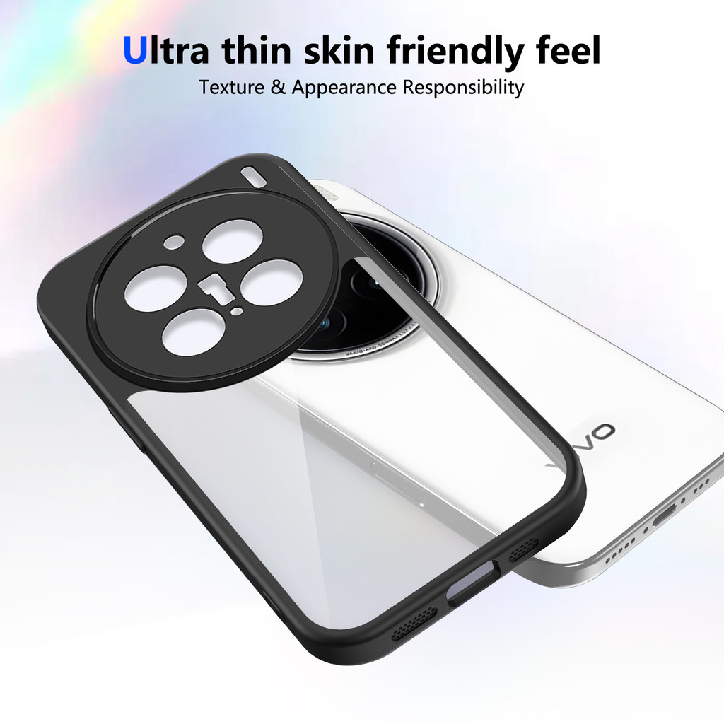 Ốp lưng Vivo X200 Pro Vỏ trong suốt mờ thời trang cho Vivo X200 Pro 5G Vỏ điện thoại