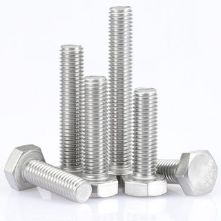 Bulong lục giác ngoài INOX 304 DIN933 Siêu Bền M6 / M8 L = 6-250mm [JYD-ZZ-Z]