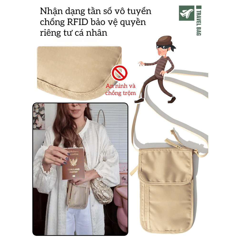 ❤️Túi đựng tài liệu đa chức năng và nhẹ hộp đựng hộ chiếu du lịch túi đựng điện thoại di động túi đeo chéo