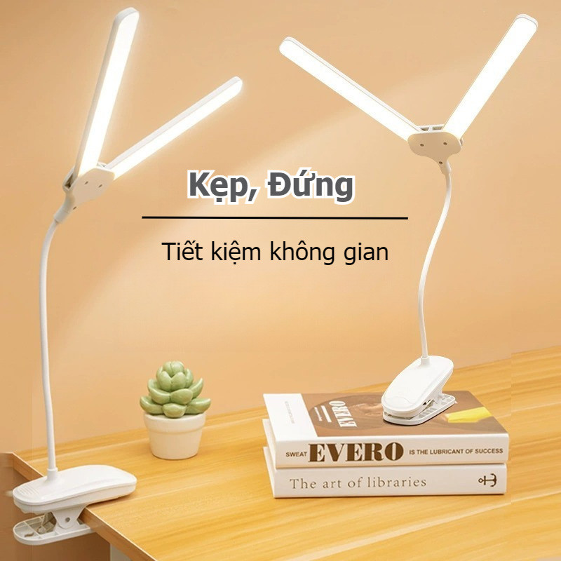 Đèn LED Để Bàn Đa Năng, Đèn Học Để Bàn Chống Cận Cao Cấp ,Độ sáng gấp đôi, ba mức nhiệt màu