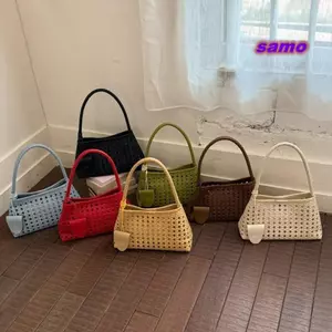 Ví SAMO Hobo, Túi đeo vai dệt rỗng màu trơn, Quà tặng Túi xách đeo vai nhẹ PU Túi xách nách