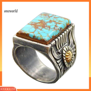 Một thế giới| Retro Khắc Hoa Hướng Dương Giả Ngọc Trai Nhẫn Kẻ Sọc Nữ Tiệc Trang Sức