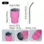 XOITU MIni 3 Oz Tumbler Hút Rượu Cách Nhiệt Cốc Cà Phê Inox Có Ống Hút Tiệc Champagne Tặng Cốc VN