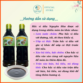 Hắc Xì Dầu Nguyên Hòa 500ml - Nước Tương Đen Sánh Đặc, Lên Màu Đẹp, Chuẩn Vị Hoa Làm Bột Chiên, Hủ Tiếu Khô