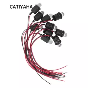 CATIYAHA 10 CÁI Đèn LED Diode, Bóng đèn LED 10mm 12V, Dễ dàng lắp đặt Bóng đèn nước Bảng đèn báo DIY Trang trí nhà cửa