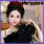 Vuốt Tóc MERIGGIARE, Kẹp Cắt Hoa Mẫu Đơn, Tua Rua Nhựa Thời Trang Hoa Hairgrips Cô Gái