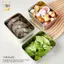 Khay phục vụ lưu trữ thực phẩm bằng thép không gỉ 316 Hình chữ nhật Mì xúc xích Đĩa trái cây có nắp Hộp đựng thực phẩm nhà bếp ELWW