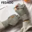 FEDAOG 1 Đôi Găng Tay Không Ngón, Găng Tay Len Làm Dày Mùa Đông Ấm Áp, Găng Tay Lật Dệt Kim Linh Hoạt Màn Hình Cảm Ứng Ngón Tay Lộn Không Ngón Tay Găng Tay Dành Cho Nam Nữ