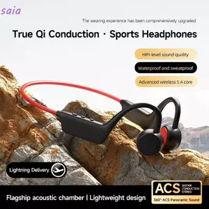 Tai nghe dẫn truyền xương SAIA, Tai nghe không dây chống nước Bluetooth 5.4 IPX8, Dễ sử dụng với micrô Tai nghe thể thao Bài tập