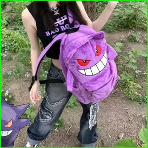 HT3 Pokemon Gengar Dễ Thương Hợp Thời Trang Lông Tơ Sang Trọng Ba Lô Hoạt Hình Anime Theo Chủ Đề Ba Lô TH3