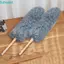 Bàn chải bụi FUHUIOT, Máy làm sạch bụi tay cầm bằng gỗ chống tĩnh điện, Dụng cụ làm sạch không rụng lông tơ sợi nhỏ linh hoạt