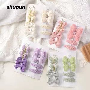 SHUPUN 1 Bộ Kẹp Tóc, Thiết Kế Bướm Nơ Sợi Kẹp Tóc Trẻ Em, Phong Cách Châu Âu Phong Cách Dễ Thương Lấp Lánh Giọng Chụp Đóng Cửa Trẻ Em Kẹp Tóc Bộ Trang Trí Tóc Cho Bé