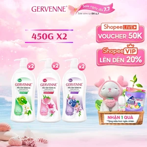 Combo 2 Sữa tắm trắng da hương nước hoa Gervenne 450g