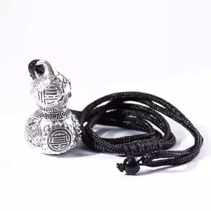 Openable Fulu Mặt Dây Chuyền Bầu May Mắn Dây Vòng Cổ Nữ Rỗng Đồ Retro Phong Cách Dân Tộc Mặt Dây Chuyền Hòa Bình