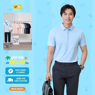 Áo polo nam nẹp che cúc YODY co giãn đàn hồi nhẹ thoáng khí MCPO25S041