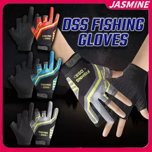 Găng tay câu cá JASMINE, Tuyến câu cá, Chống nắng, Chống trượt, Găng tay mỏng thoáng khí bằng lụa băng JASMINE